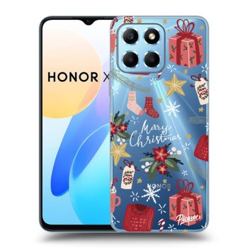 Picasee silikónový prehľadný obal pre Honor X8 5G - Christmas
