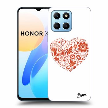 Picasee silikónový čierny obal pre Honor X8 5G - Big heart