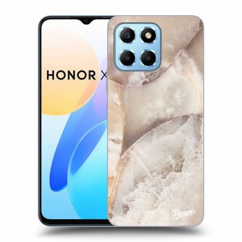 Picasee silikónový čierny obal pre Honor X8 5G - Cream marble