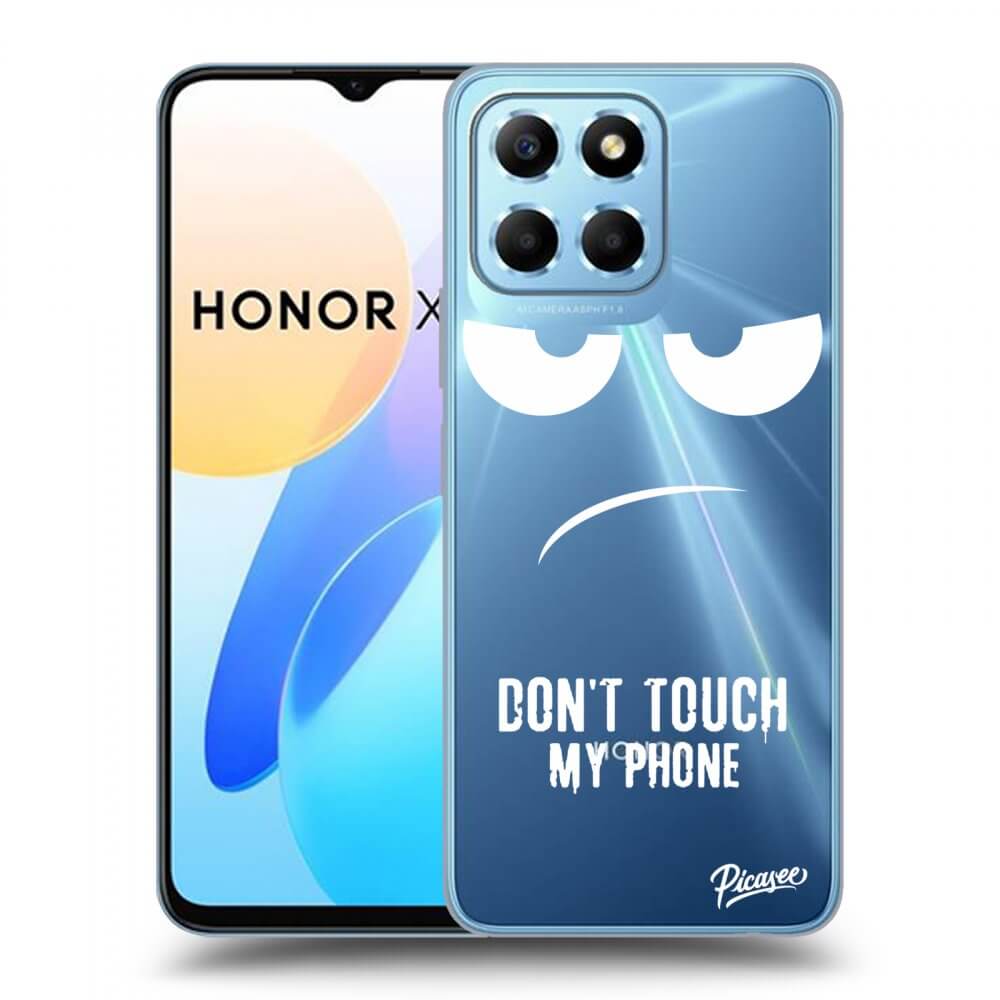 Picasee silikónový prehľadný obal pre Honor X8 5G - Don't Touch My Phone