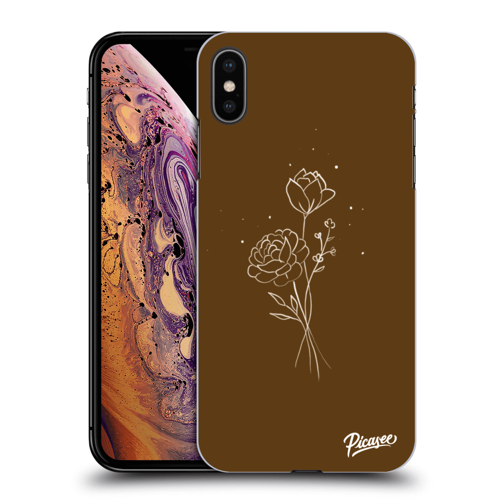 Picasee ULTIMATE CASE pro Apple iPhone XS Max - Brown flowers