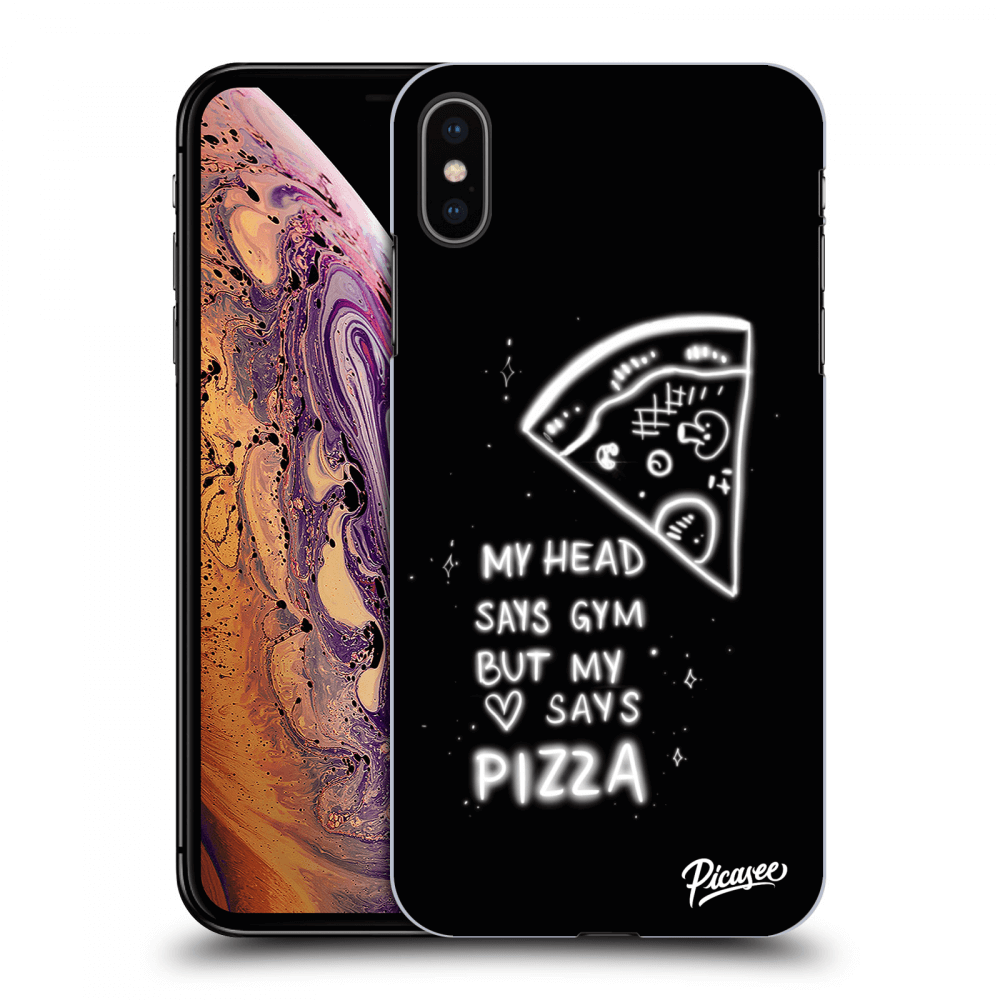 Picasee silikónový čierny obal pre Apple iPhone XS Max - Pizza