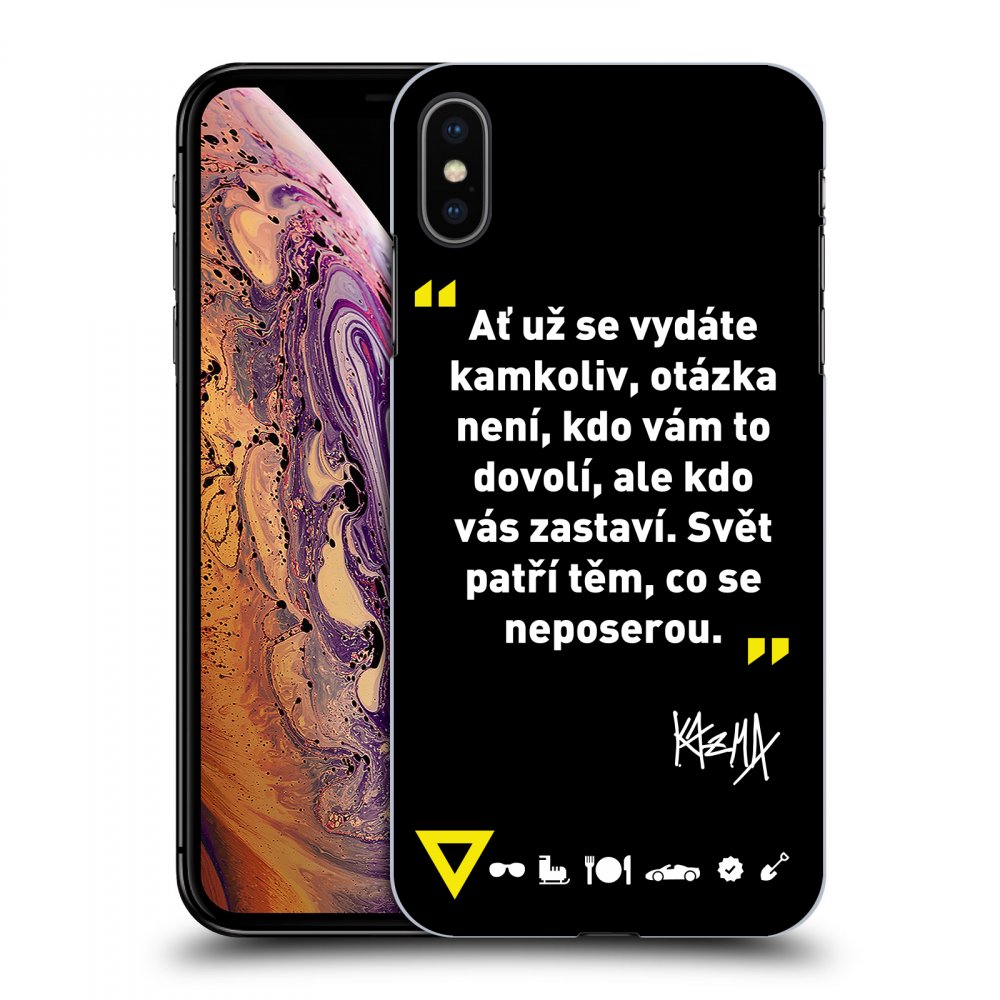 Picasee ULTIMATE CASE pro Apple iPhone XS Max - Kazma - SVĚT PATŘÍ TĚM, CO SE NEPOSEROU