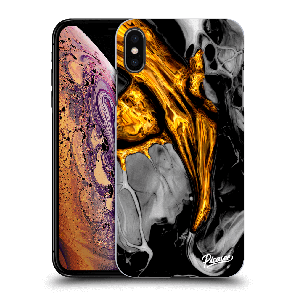 Picasee ULTIMATE CASE pro Apple iPhone XS Max - Black Gold