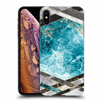 Picasee ULTIMATE CASE pro Apple iPhone XS Max - Blue geometry