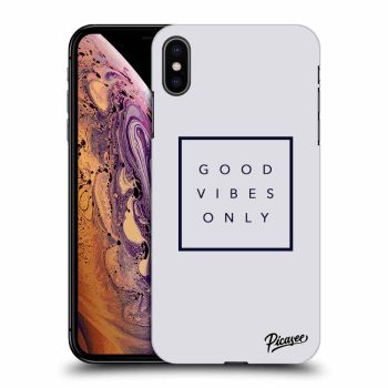 Picasee silikónový čierny obal pre Apple iPhone XS Max - Good vibes only