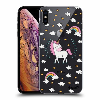 Picasee silikónový prehľadný obal pre Apple iPhone XS Max - Unicorn star heaven