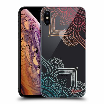 Picasee silikónový prehľadný obal pre Apple iPhone XS Max - Flowers pattern