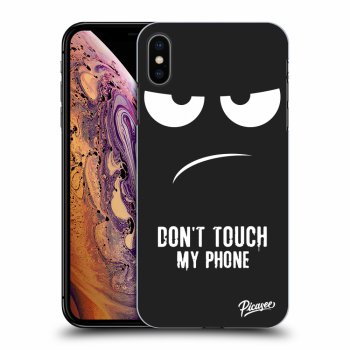 Picasee silikónový čierny obal pre Apple iPhone XS Max - Don't Touch My Phone
