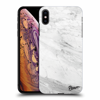 Picasee silikónový prehľadný obal pre Apple iPhone XS Max - White marble