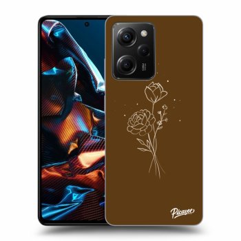 Obal pre Xiaomi Poco X5 Pro - Brown flowers