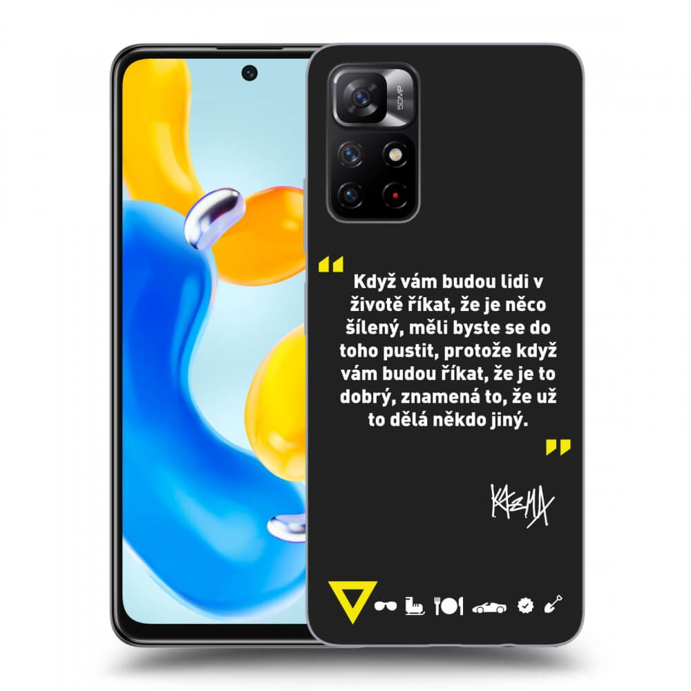 Picasee silikónový čierny obal pre Xiaomi Redmi Note 11S 5G - Kazma - MĚLI BYSTE SE DO TOHO PUSTIT