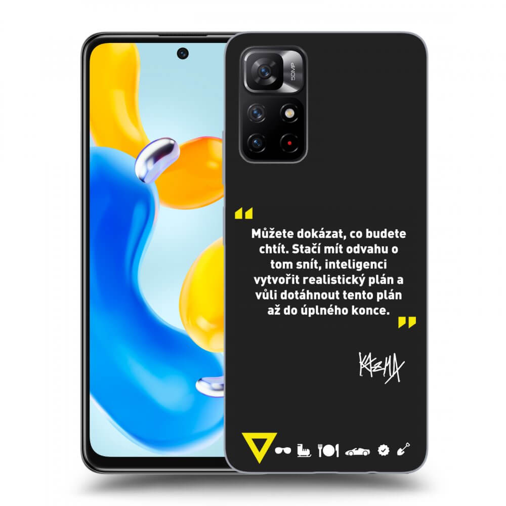 Picasee silikónový čierny obal pre Xiaomi Redmi Note 11S 5G - Kazma - MŮŽETE DOKÁZAT, CO BUDETE CHTÍT