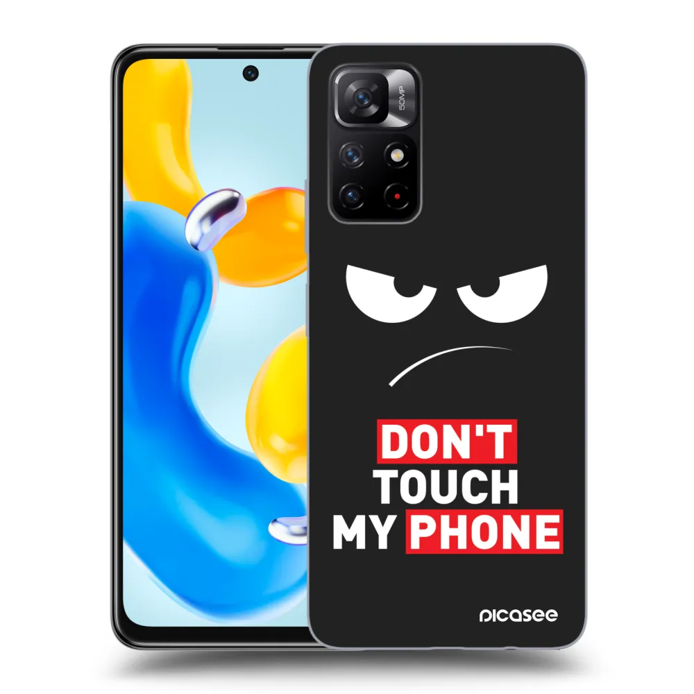Picasee silikónový čierny obal pre Xiaomi Redmi Note 11S 5G - Angry Eyes - Transparent
