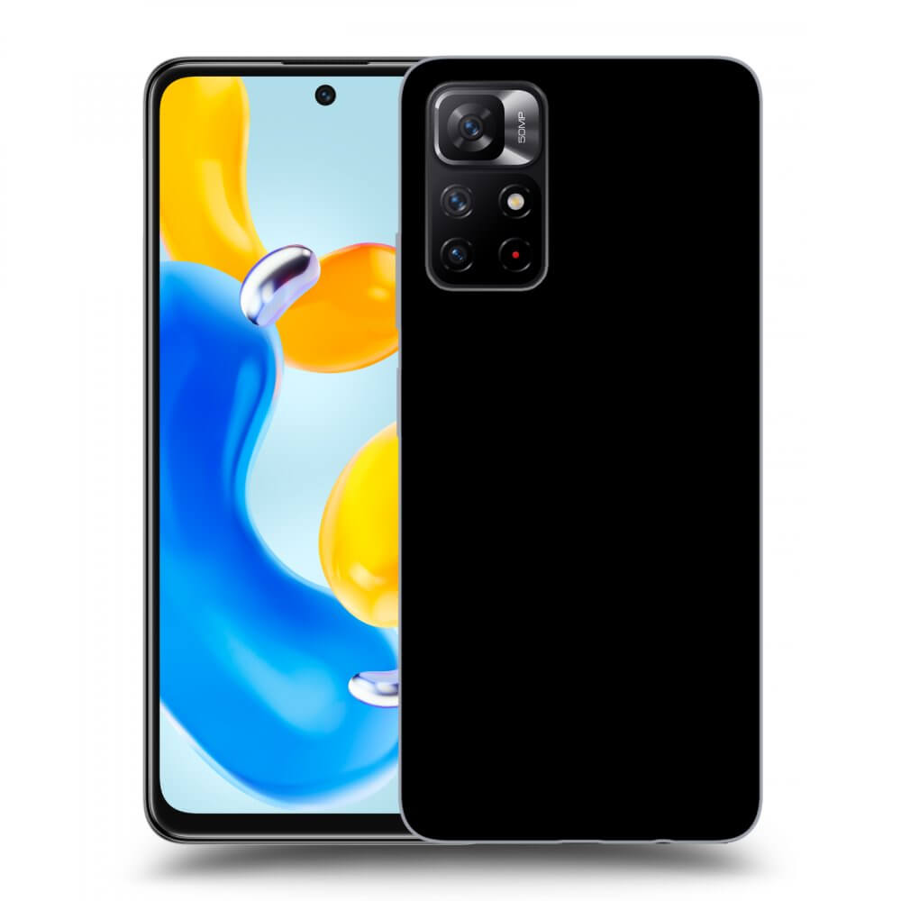 Picasee silikónový čierny obal pre Xiaomi Redmi Note 11S 5G - Separ - Black On Black 1