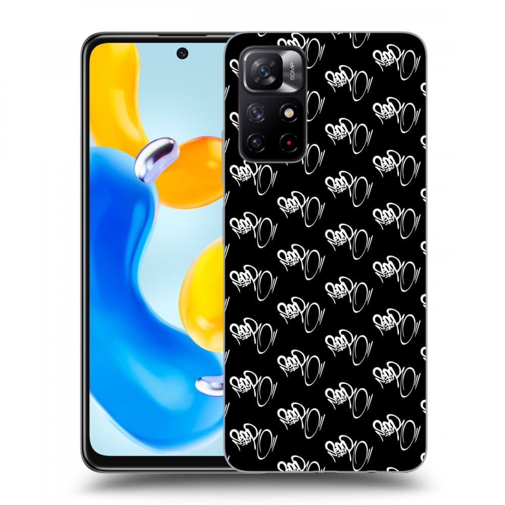 Picasee silikónový čierny obal pre Xiaomi Redmi Note 11S 5G - Separ - White On Black