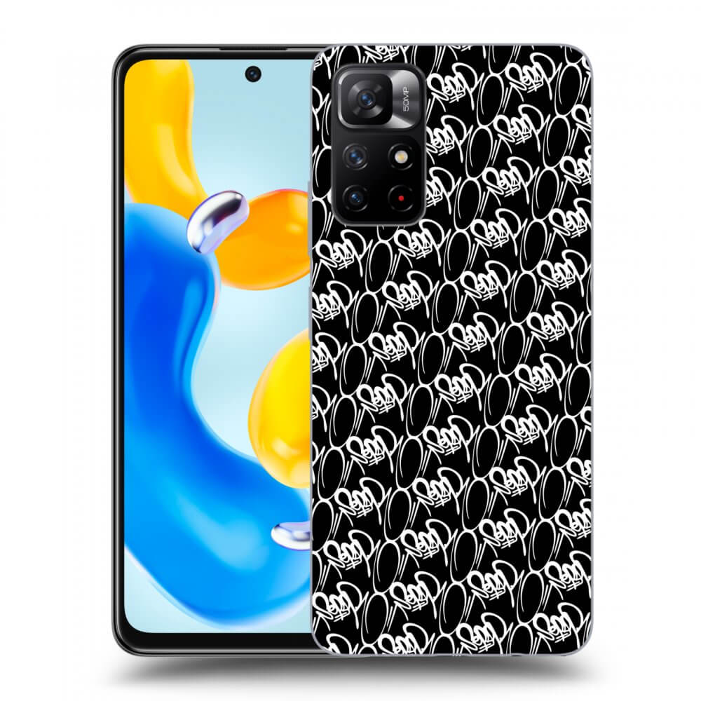 Picasee silikónový čierny obal pre Xiaomi Redmi Note 11S 5G - Separ - White On Black 2
