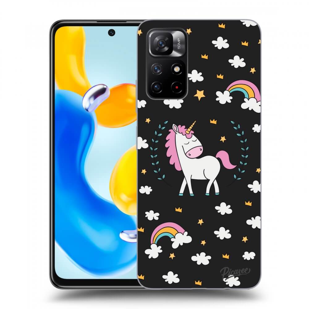 Picasee silikónový čierny obal pre Xiaomi Redmi Note 11S 5G - Unicorn star heaven