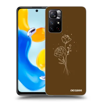 Obal pre Xiaomi Redmi Note 11S 5G - Brown flowers
