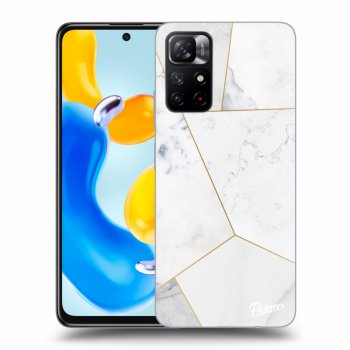 Picasee silikónový prehľadný obal pre Xiaomi Redmi Note 11S 5G - White tile