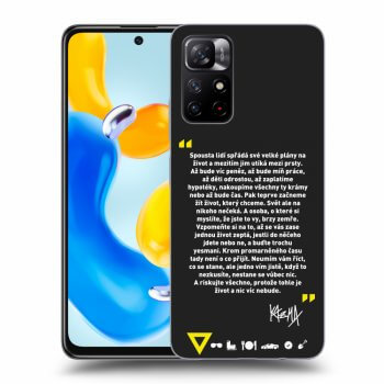 Picasee silikónový čierny obal pre Xiaomi Redmi Note 11S 5G - Kazma - BUĎTE TROCHU YESMANI