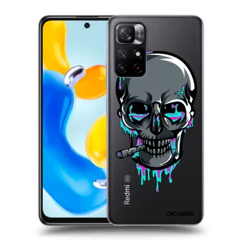 Picasee silikónový prehľadný obal pre Xiaomi Redmi Note 11S 5G - EARTH - Lebka 3.0