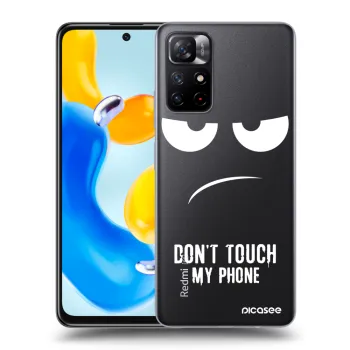 Picasee silikónový prehľadný obal pre Xiaomi Redmi Note 11S 5G - Nesiahajte mi na telefón