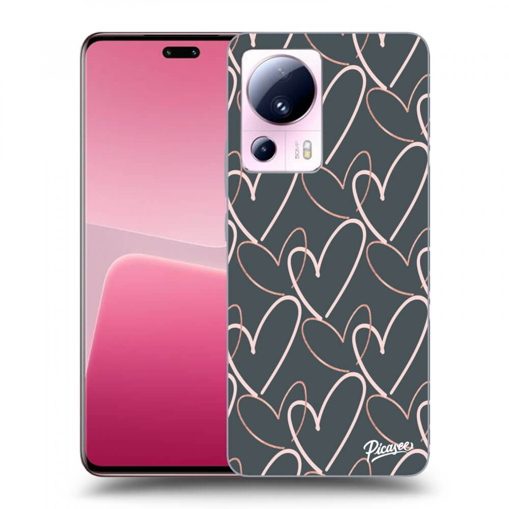 Picasee silikónový čierny obal pre Xiaomi 13 Lite - Lots of love