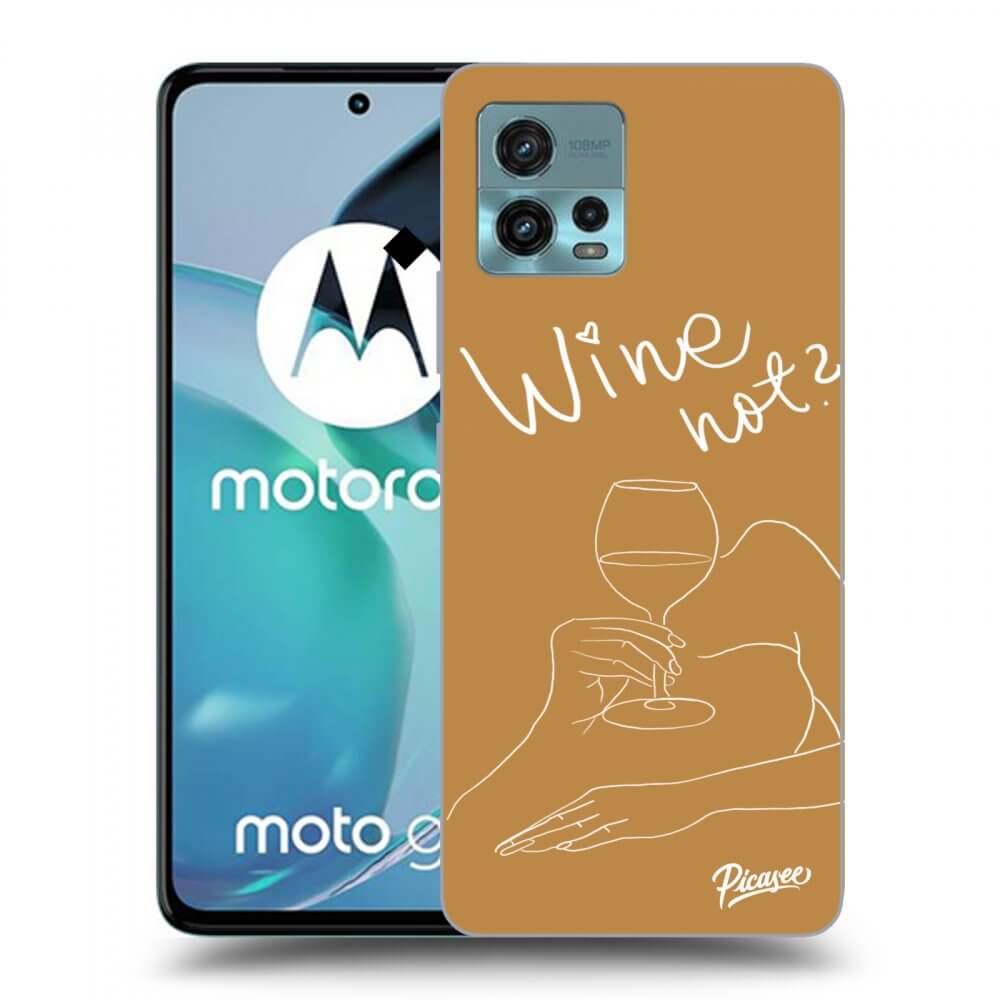 Picasee silikónový čierny obal pre Motorola Moto G72 - Wine not