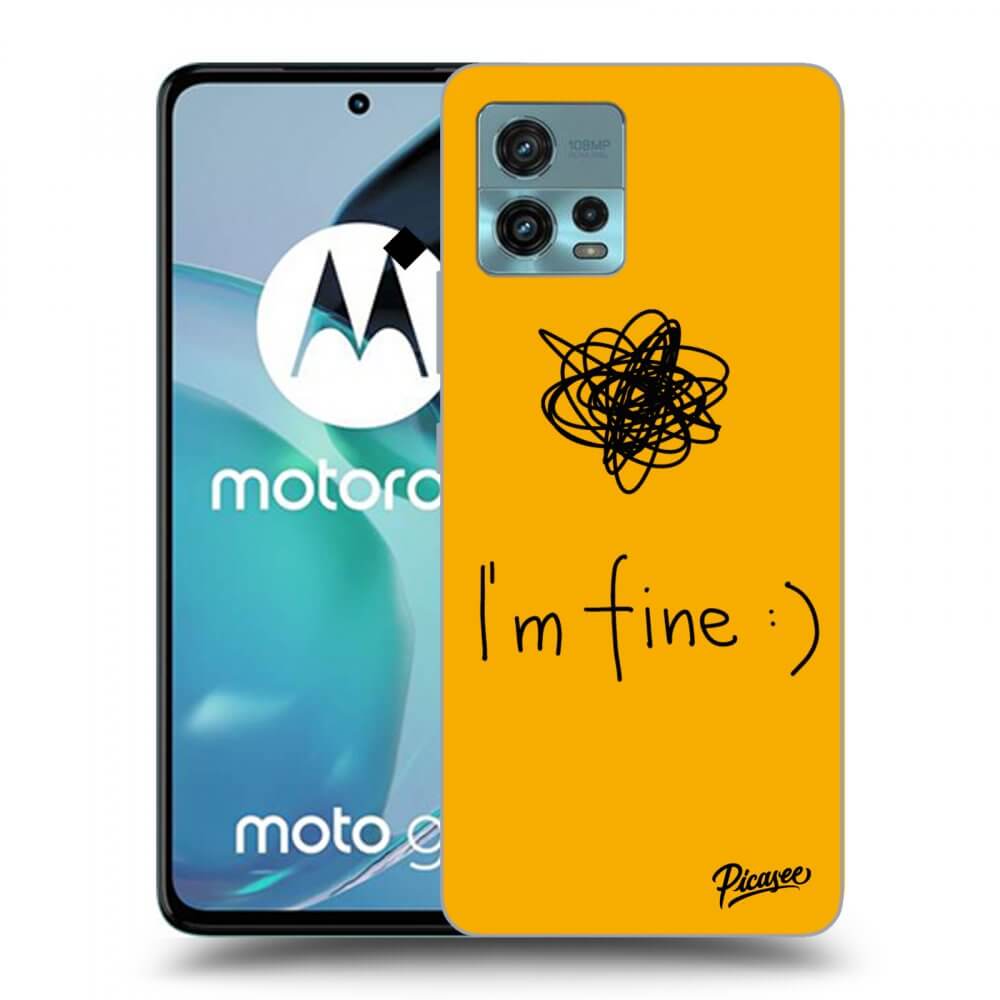 Picasee silikónový čierny obal pre Motorola Moto G72 - I am fine
