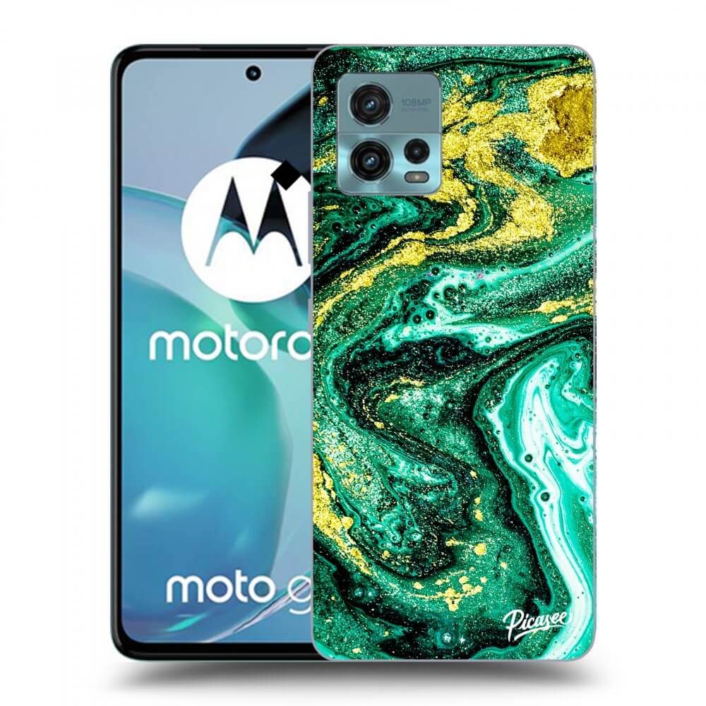 Picasee silikónový prehľadný obal pre Motorola Moto G72 - Green Gold