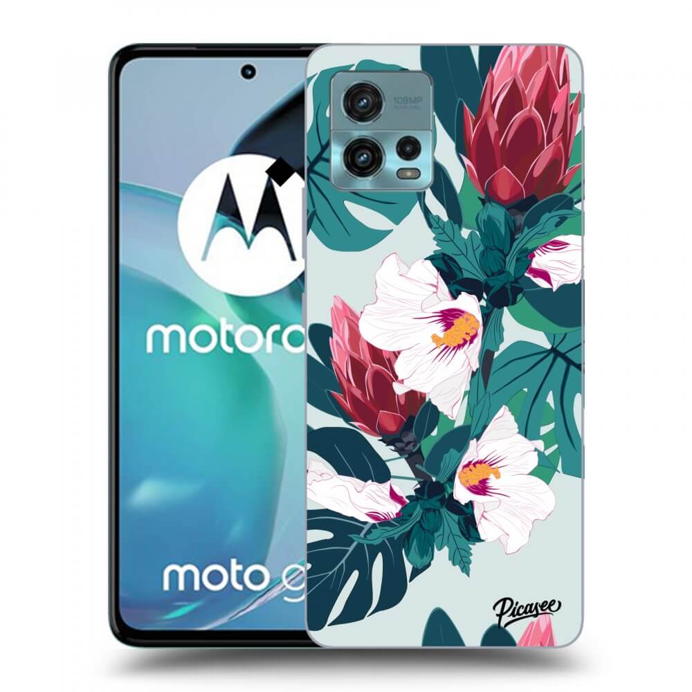 Picasee silikónový čierny obal pre Motorola Moto G72 - Rhododendron