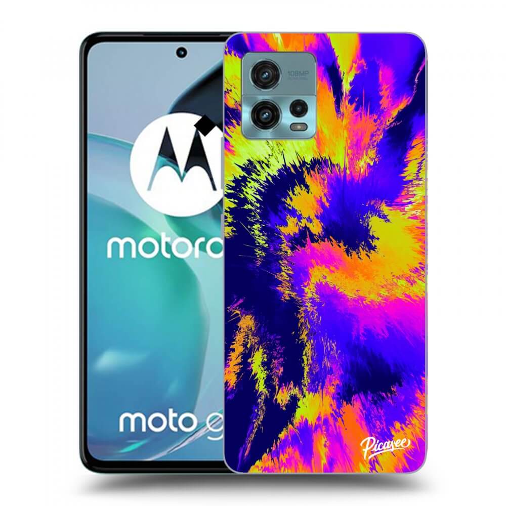 Picasee silikónový prehľadný obal pre Motorola Moto G72 - Burn