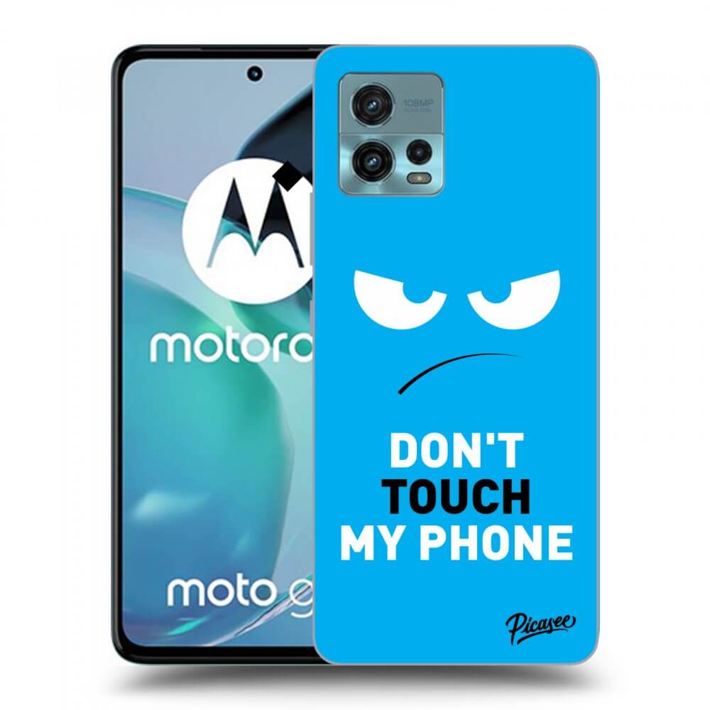Picasee silikónový čierny obal pre Motorola Moto G72 - Angry Eyes - Blue