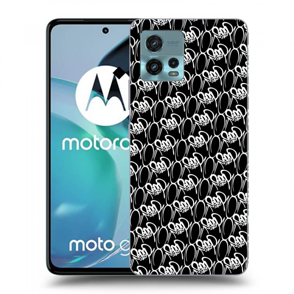 Picasee silikónový čierny obal pre Motorola Moto G72 - Separ - White On Black 2