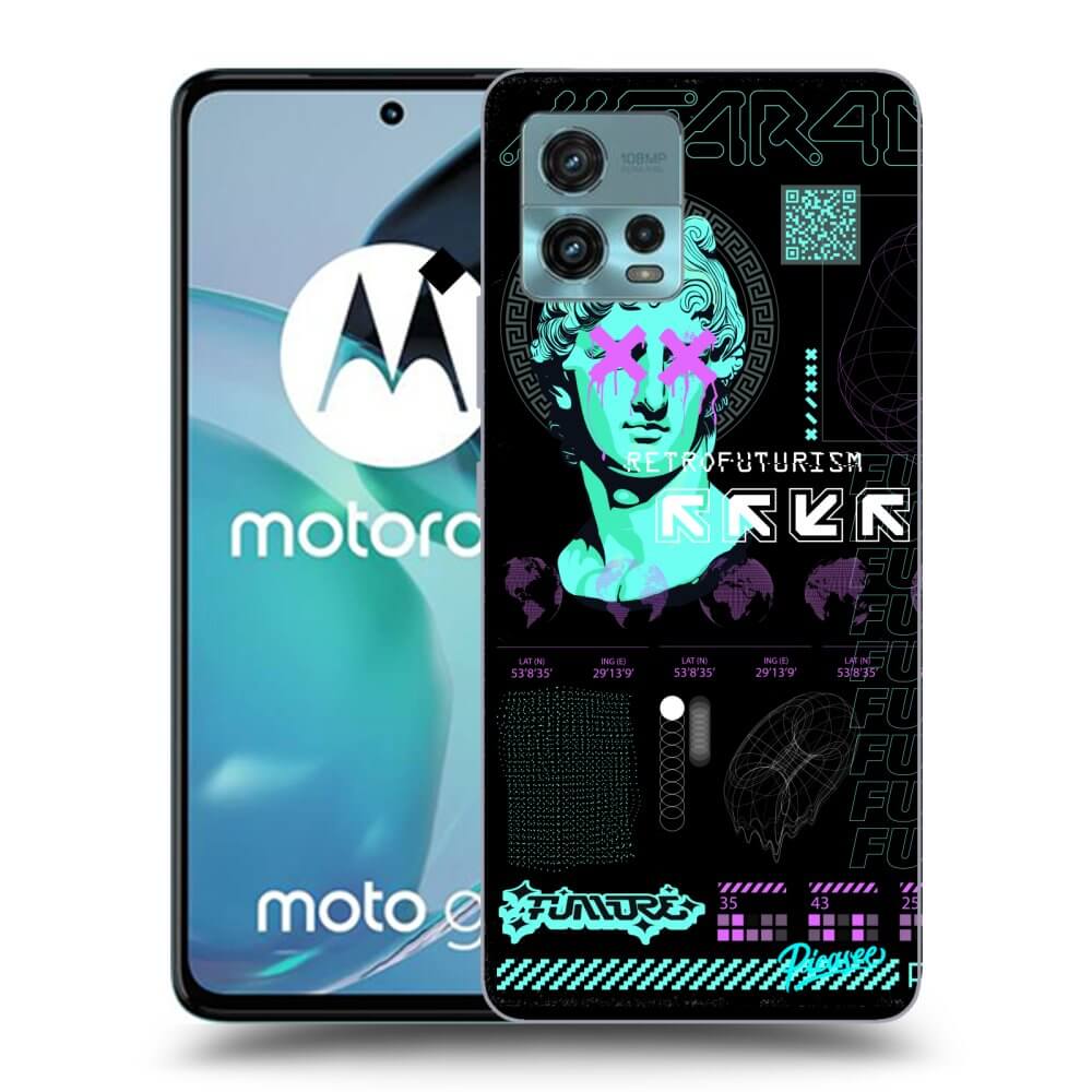 Picasee silikónový čierny obal pre Motorola Moto G72 - RETRO