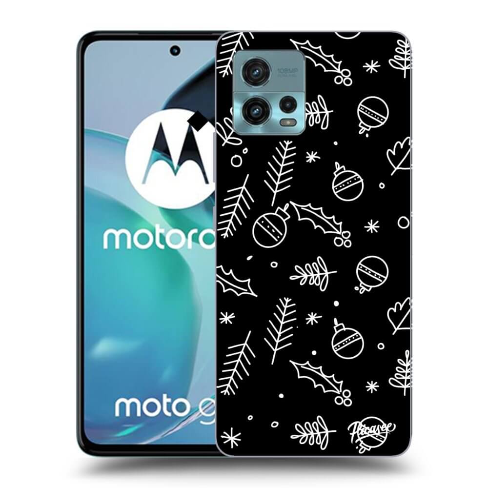 Picasee silikónový čierny obal pre Motorola Moto G72 - Mistletoe