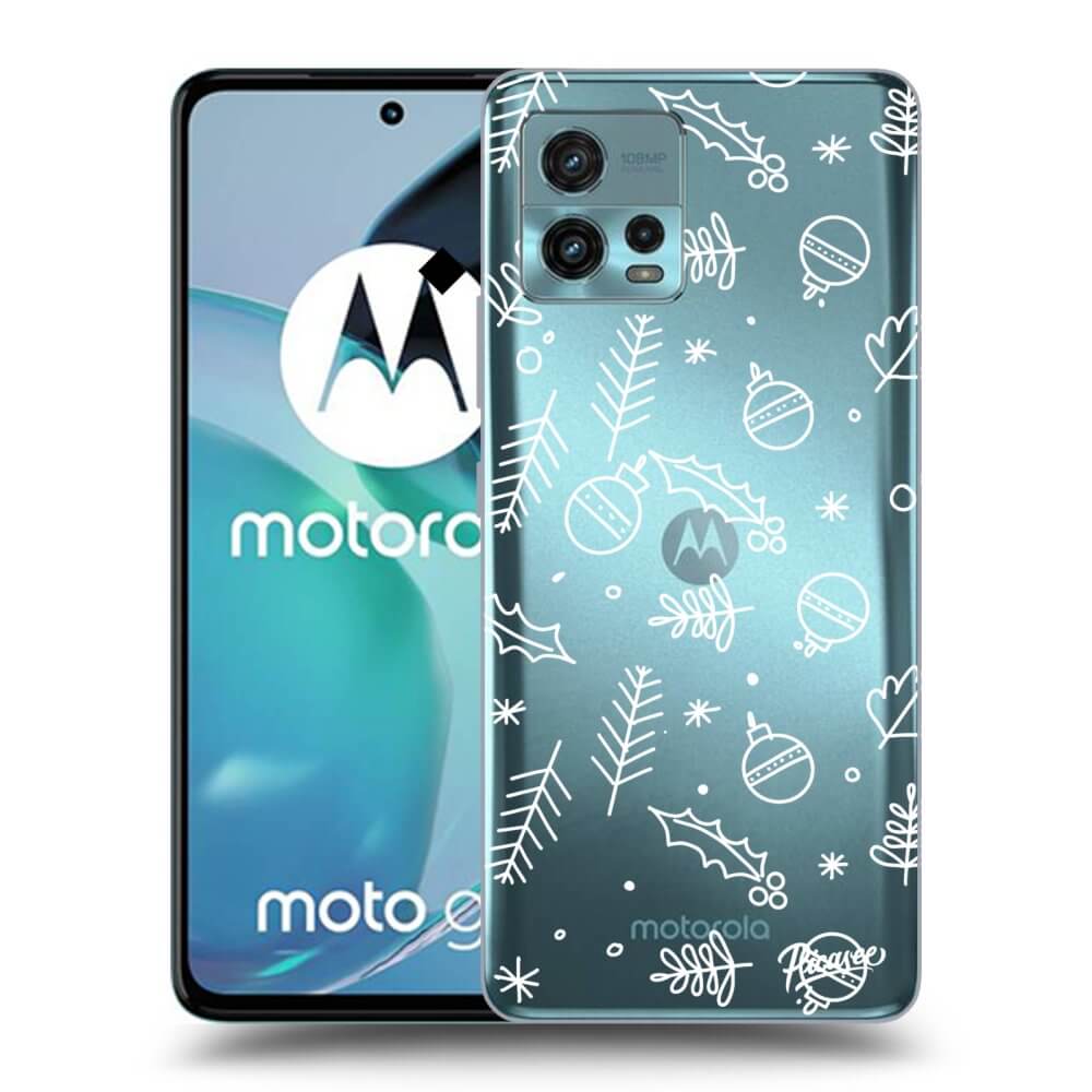 Picasee silikónový prehľadný obal pre Motorola Moto G72 - Mistletoe