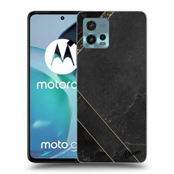 Picasee silikónový prehľadný obal pre Motorola Moto G72 - Black tile
