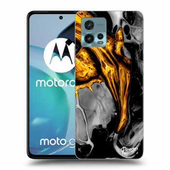 Picasee silikónový prehľadný obal pre Motorola Moto G72 - Black Gold