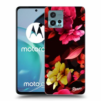 Picasee silikónový čierny obal pre Motorola Moto G72 - Dark Peonny