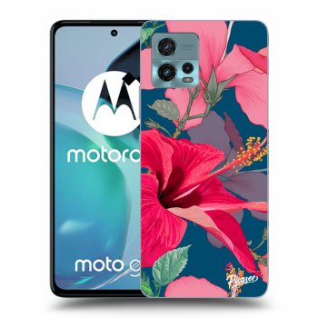 Picasee silikónový čierny obal pre Motorola Moto G72 - Hibiscus