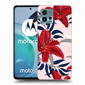 Picasee silikónový prehľadný obal pre Motorola Moto G72 - Red Lily