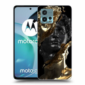Picasee silikónový čierny obal pre Motorola Moto G72 - Gold - Black