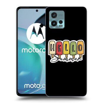 Picasee silikónový čierny obal pre Motorola Moto G72 - Ice Cream