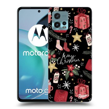 Picasee silikónový čierny obal pre Motorola Moto G72 - Christmas