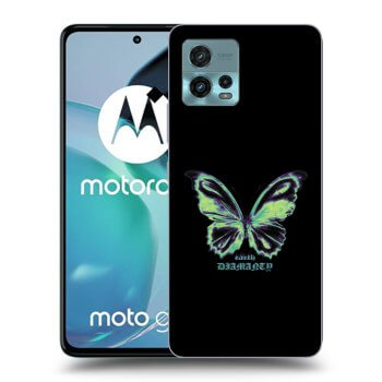 Picasee silikónový čierny obal pre Motorola Moto G72 - Diamanty Blue