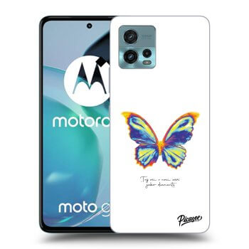 Picasee silikónový prehľadný obal pre Motorola Moto G72 - Diamanty White