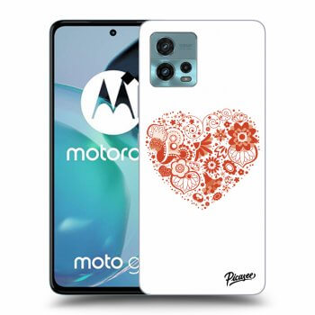 Picasee silikónový čierny obal pre Motorola Moto G72 - Big heart