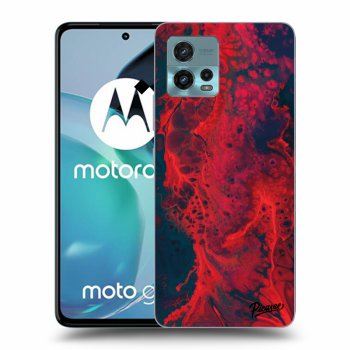 Picasee silikónový čierny obal pre Motorola Moto G72 - Organic red